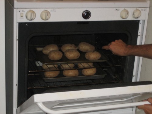 baking the russet potatoes